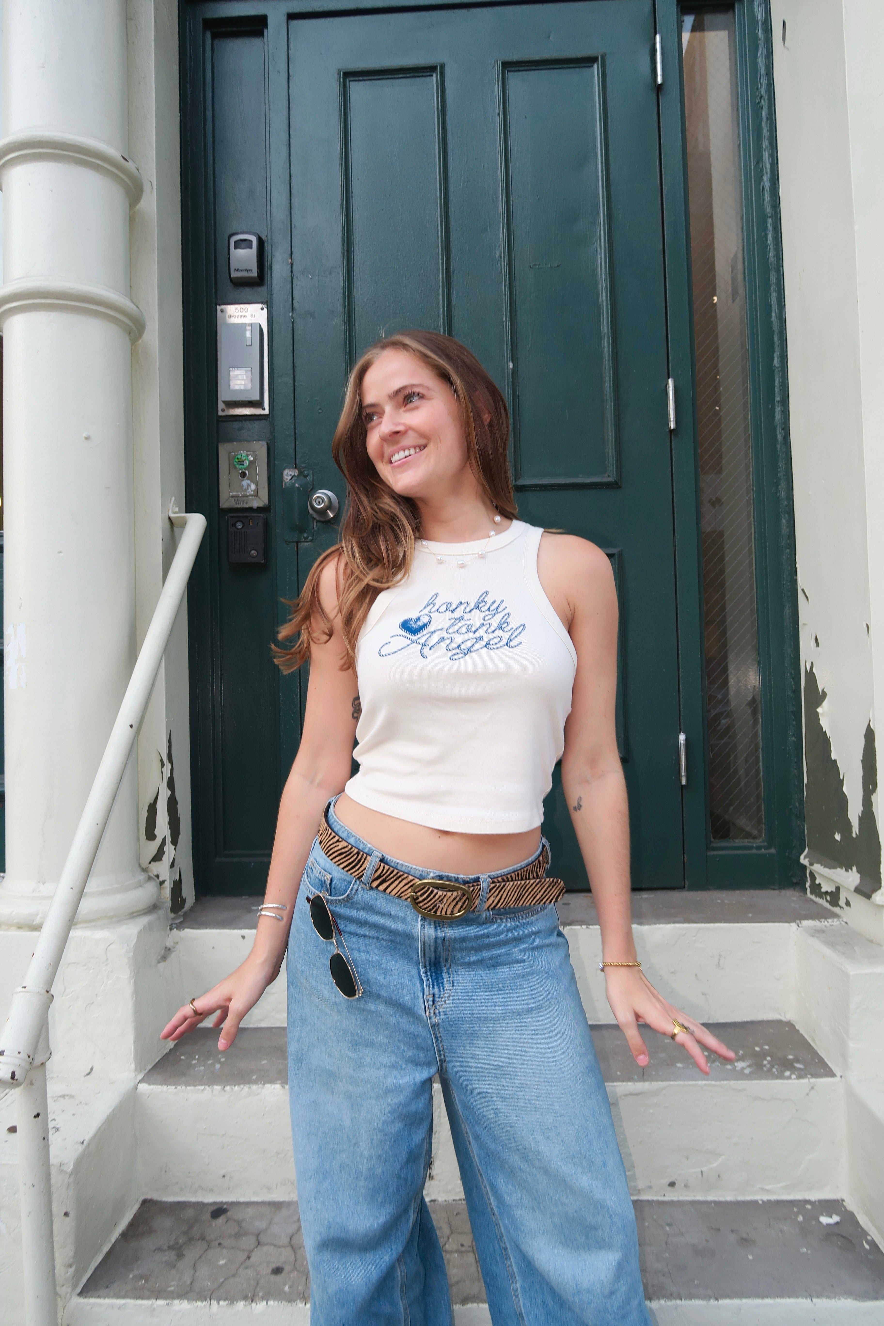 Honky Tonk Angel Cropped Tank