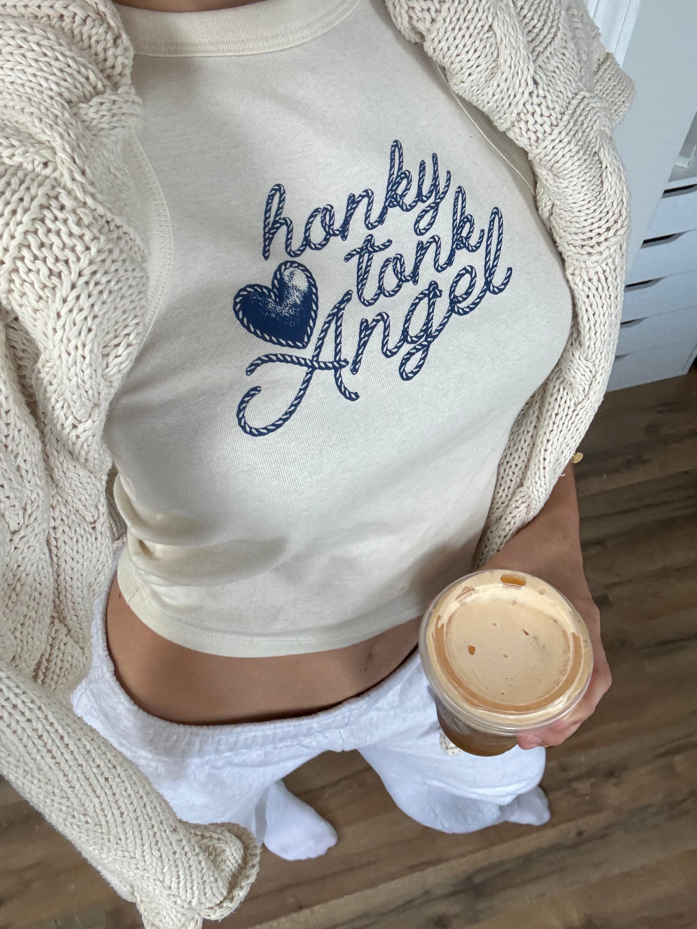 Honky Tonk Angel Cropped Tank
